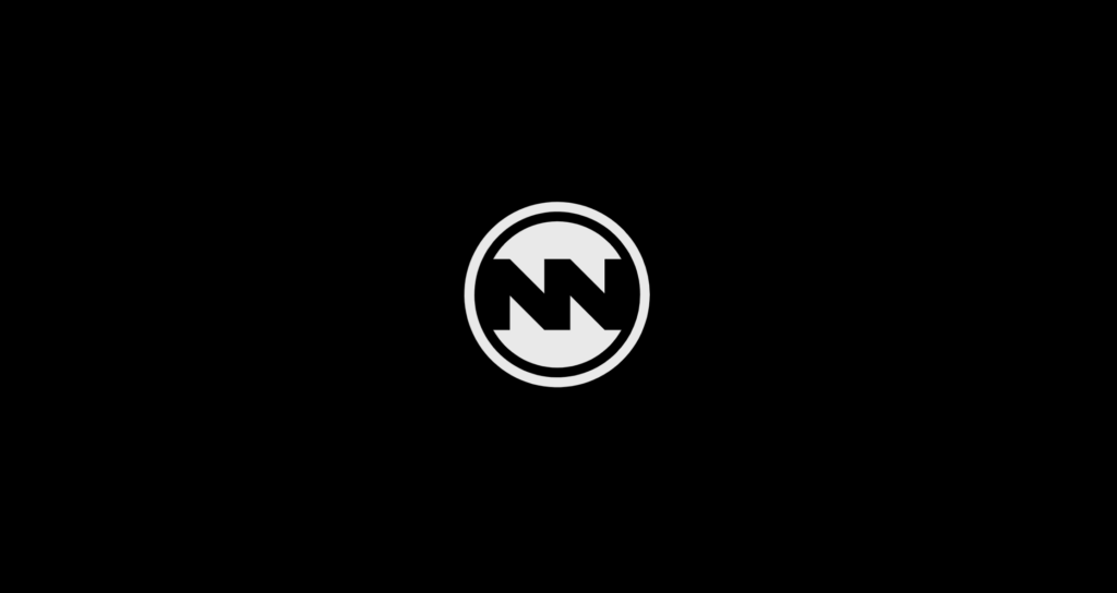 Circular white on black Nowhere Nation Logo